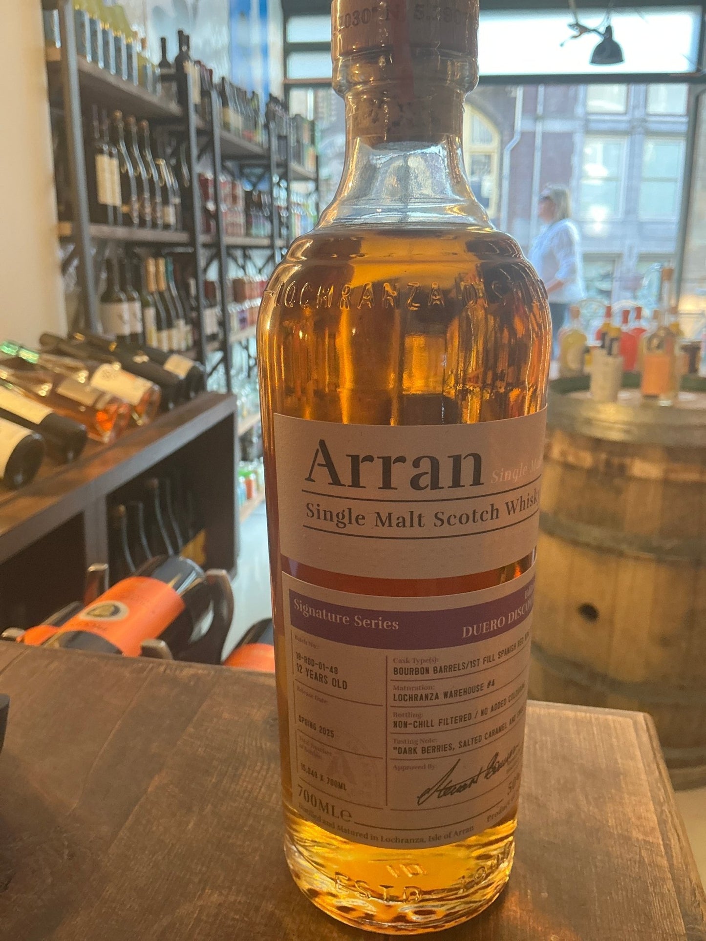 Arran Single Malt Duero Discovery Edition 3 bottle with amber whisky, premium aged spirit, artisanal small batch specialty.