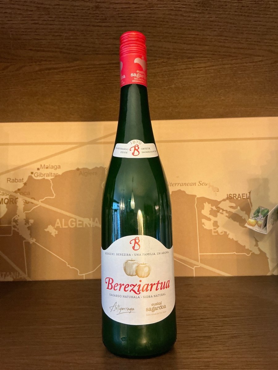 Bereziartua Euskal Sagardoa natural Basque cider bottle, 6% ABV