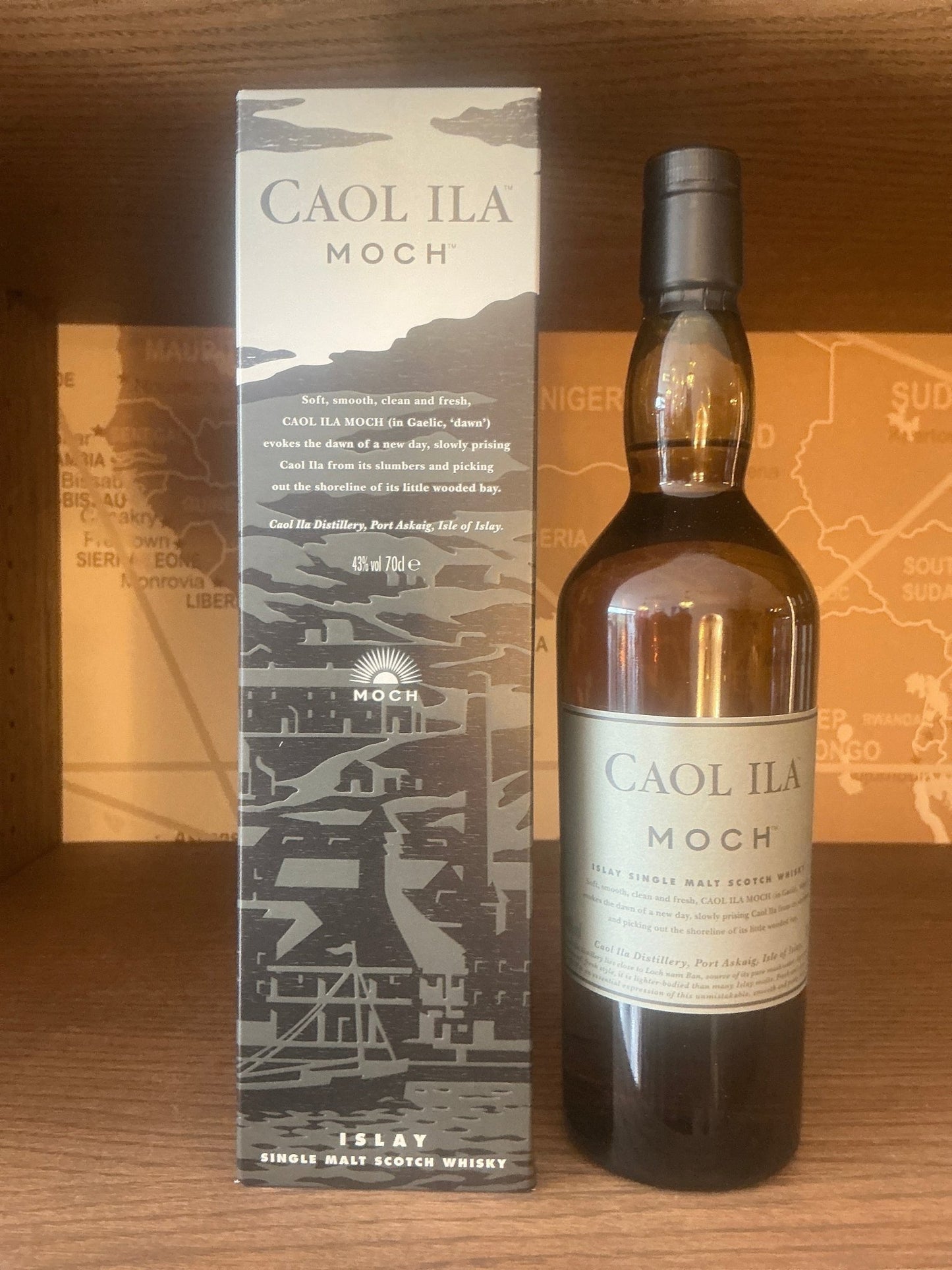 Caol Ila Moch Islay Single Malt Scotch Whisky bottle — light, approachable peated whisky with citrus & coastal notes