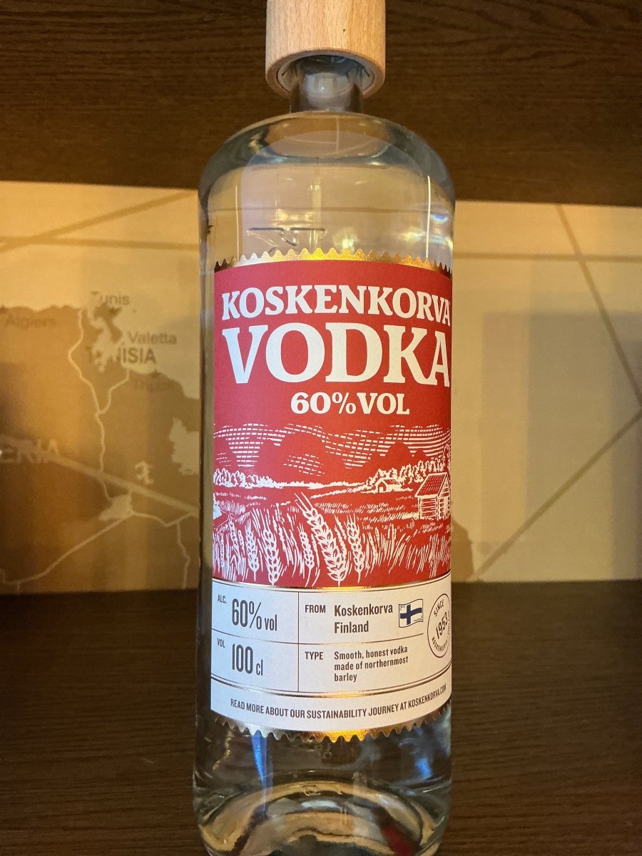 Koskenkorva Vodka 60% bottle, 60% ABV