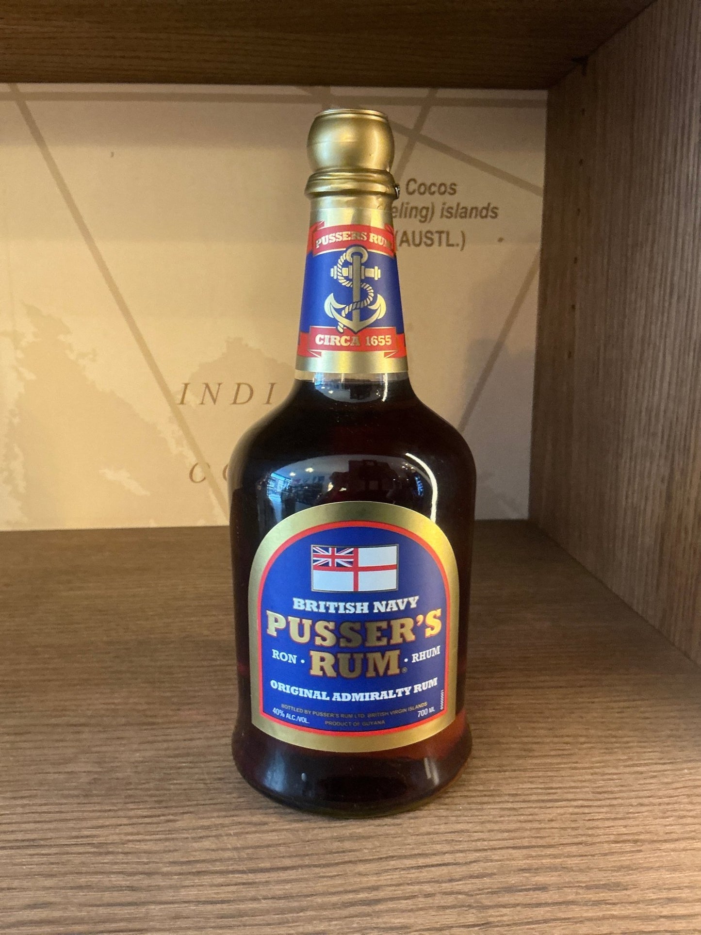 Pusser's Rum Original Admiralty Blend — British Navy rum, 40% ABV, 700ml bottle