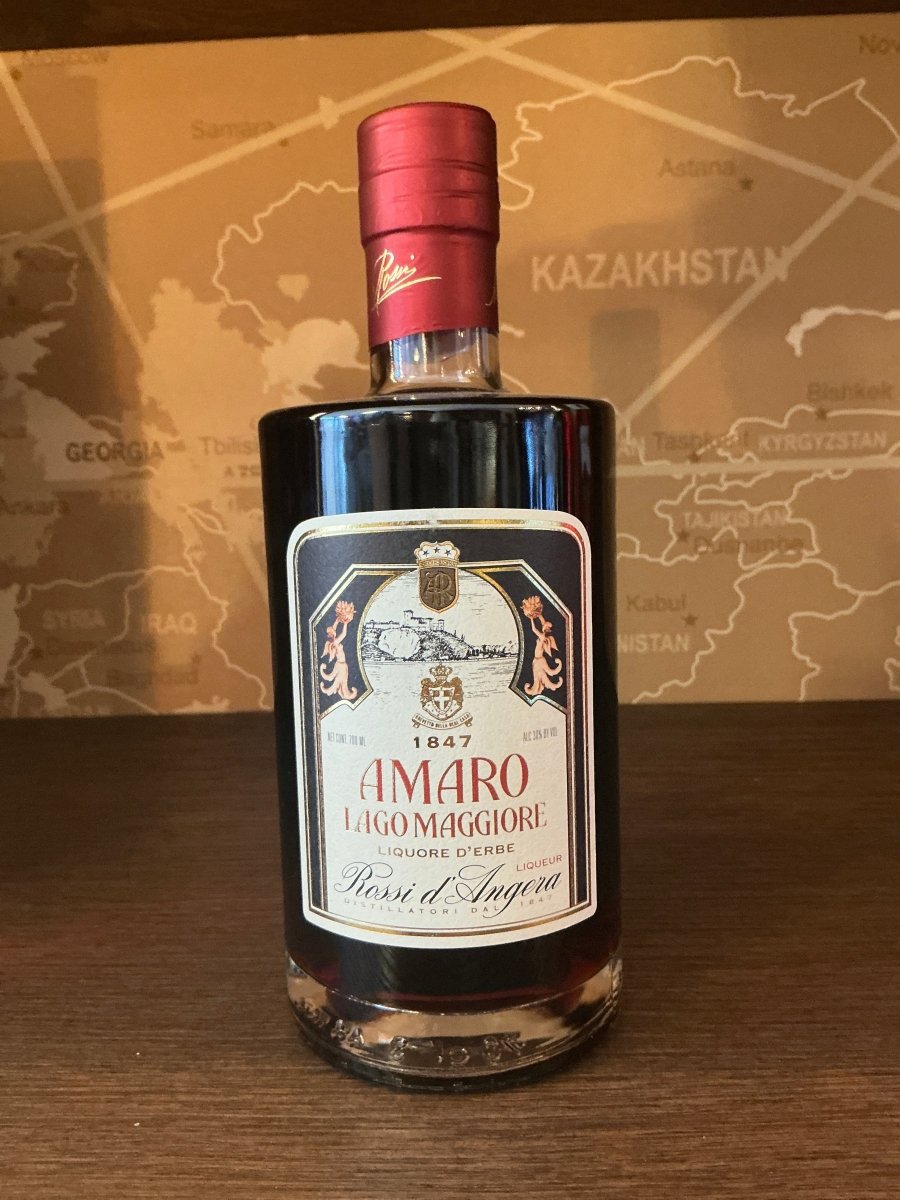 Rossi D'Angera Amaro Lago Maggiore 700ml bottle, Italian herbal amaro liqueur