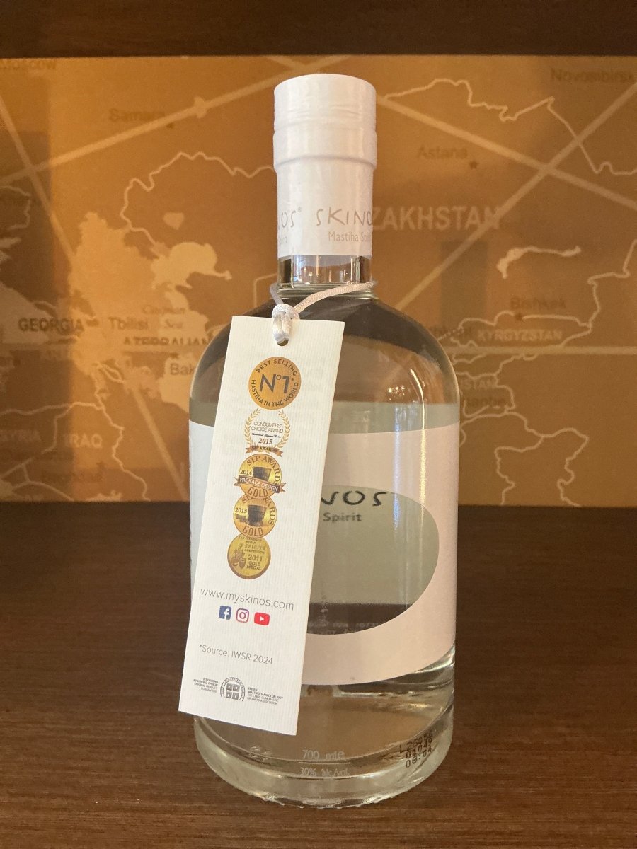 Skinos Mastiha Spirit Liqueur 700ml bottle, Greek Chios mastic liqueur, 30% vol