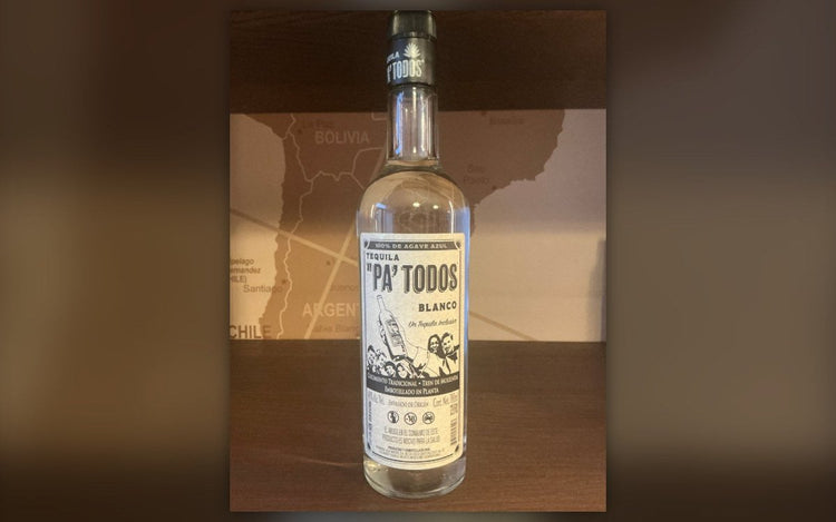 Bottle of Pa'Todos Blanco tequila at Daan's Drinks
