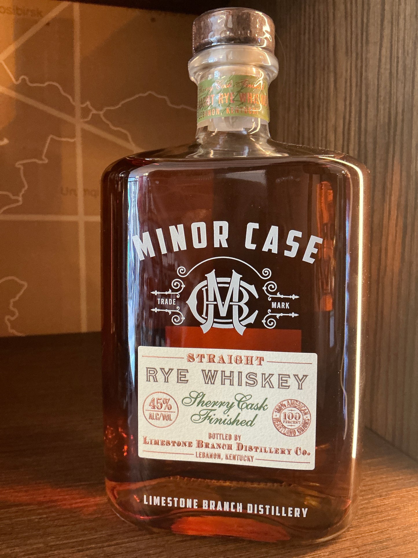 Minor Case Rye Whiskey 70cl bottle — Kentucky straight rye with Oloroso sherry cask finish by Limestone Branch Distillery
