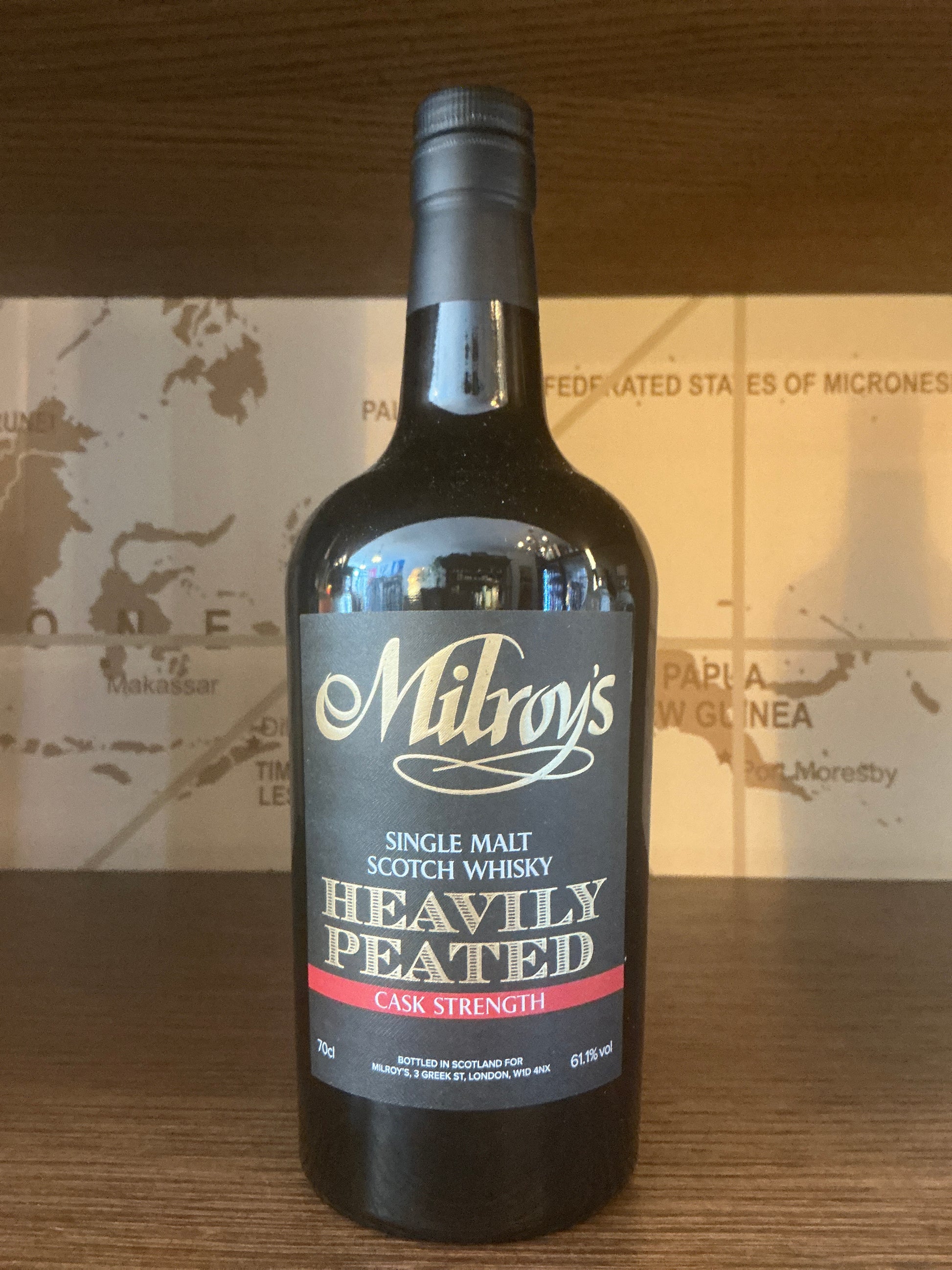 Milroy's Heavily Peated Cask Strength 2021 Batch 1 Single Malt Scotch Whisky 70cl bottle, 61.1% ABV