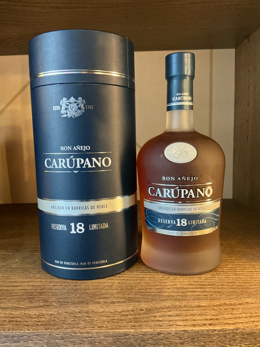 Ron Carupano Reserva Limitada 18 Years – premium aged Venezuelan rum bottle, limited edition