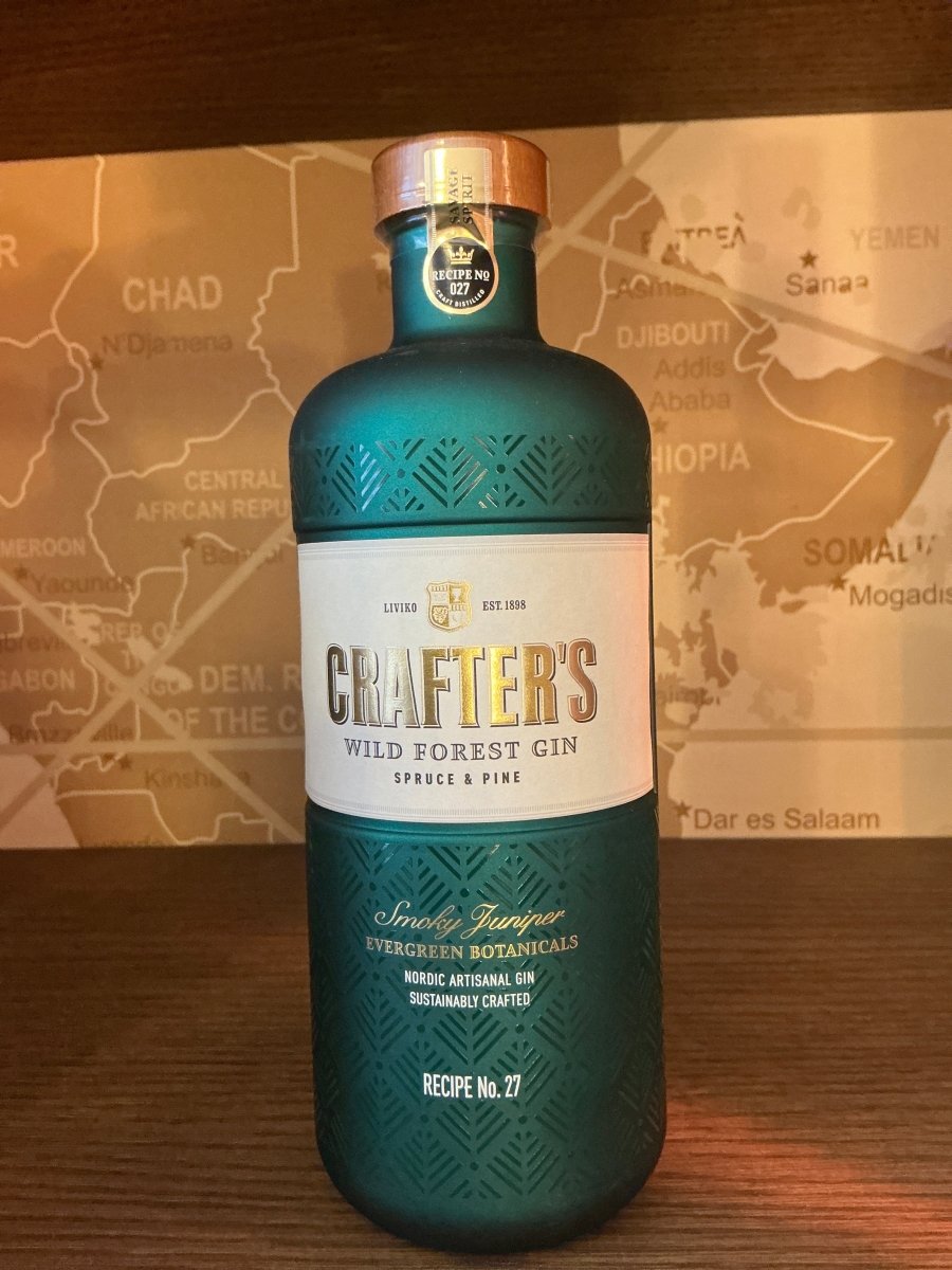 Crafter's Wild Forest Gin 700ml bottle, Estonian botanical gin with forest herbs, 44.3% vol
