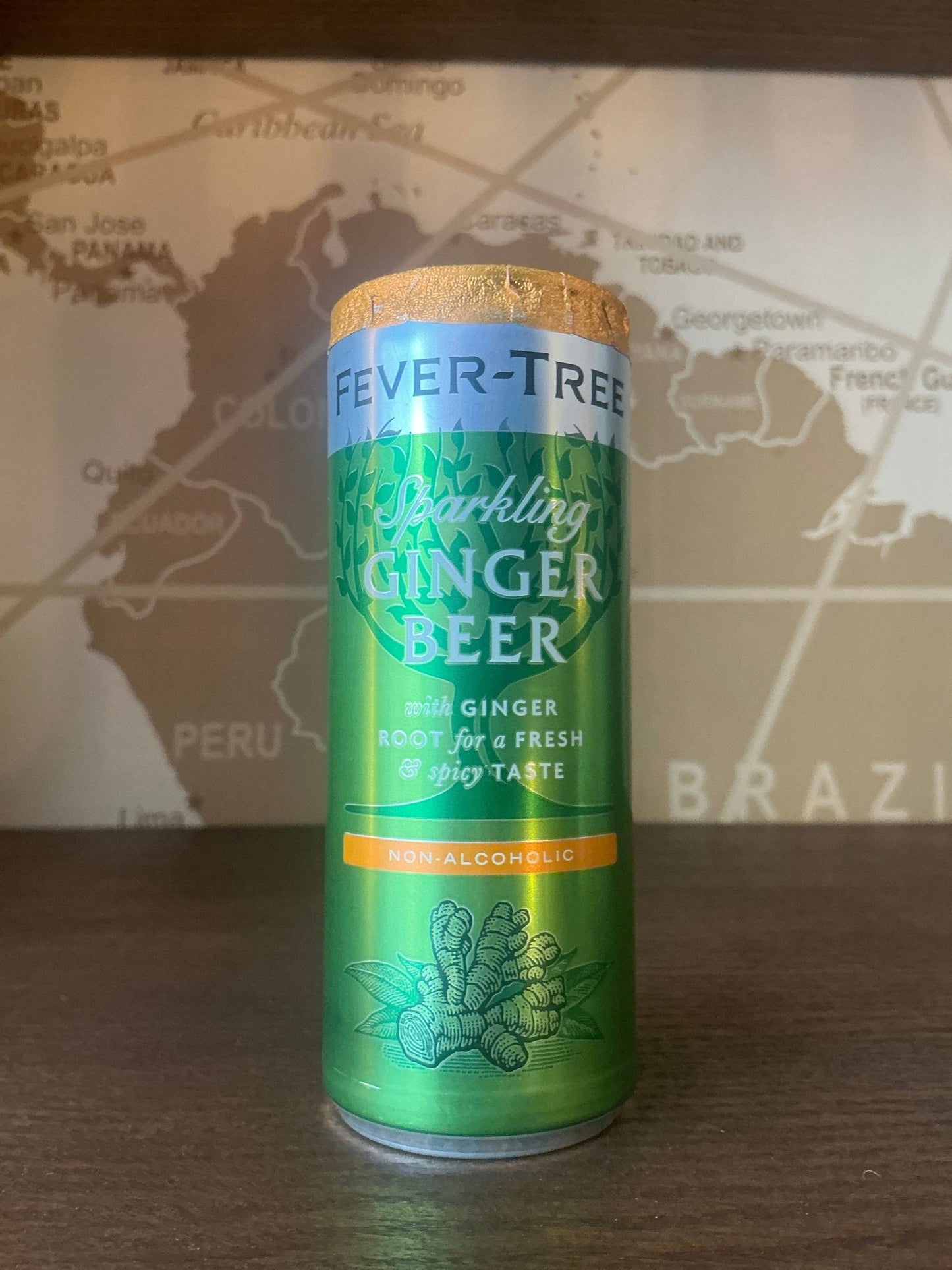 Fever-Tree Sparkling Triple Ginger Beer can – award-winning cocktail mixer with three gingers from Nigeria Cochin and Ivory Coast, low calorie