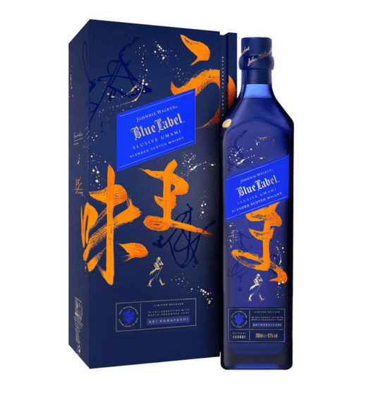 Johnnie Walker Blue Label Elusive Umami Limited Edition 70cl — rare blended Scotch whisky created with chef Kei Kobayashi