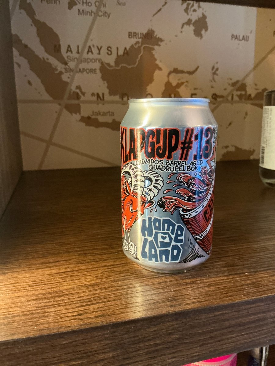 Brouwerij Homeland Klapgijp #13 Calvados barrel-aged doppelbock beer, 11.6% ABV