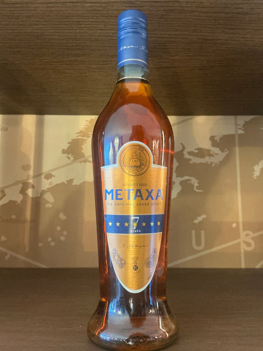 Metaxa 7 Star bottle — aged Greek spirit with Muscat wine and botanicals, 70cl