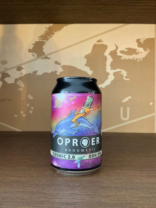 Oproer Cosmic 2.0 DDH IPA — Dutch craft double dry-hopped IPA, intensely aromatic and juicy with cosmic hop character