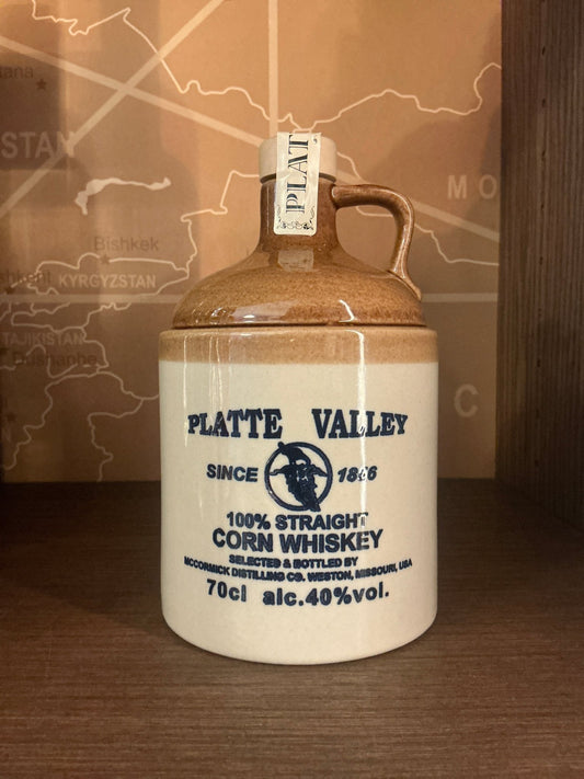 Platte Valley Corn Whiskey – American corn whiskey in iconic ceramic jug, McCormick Distilling Missouri