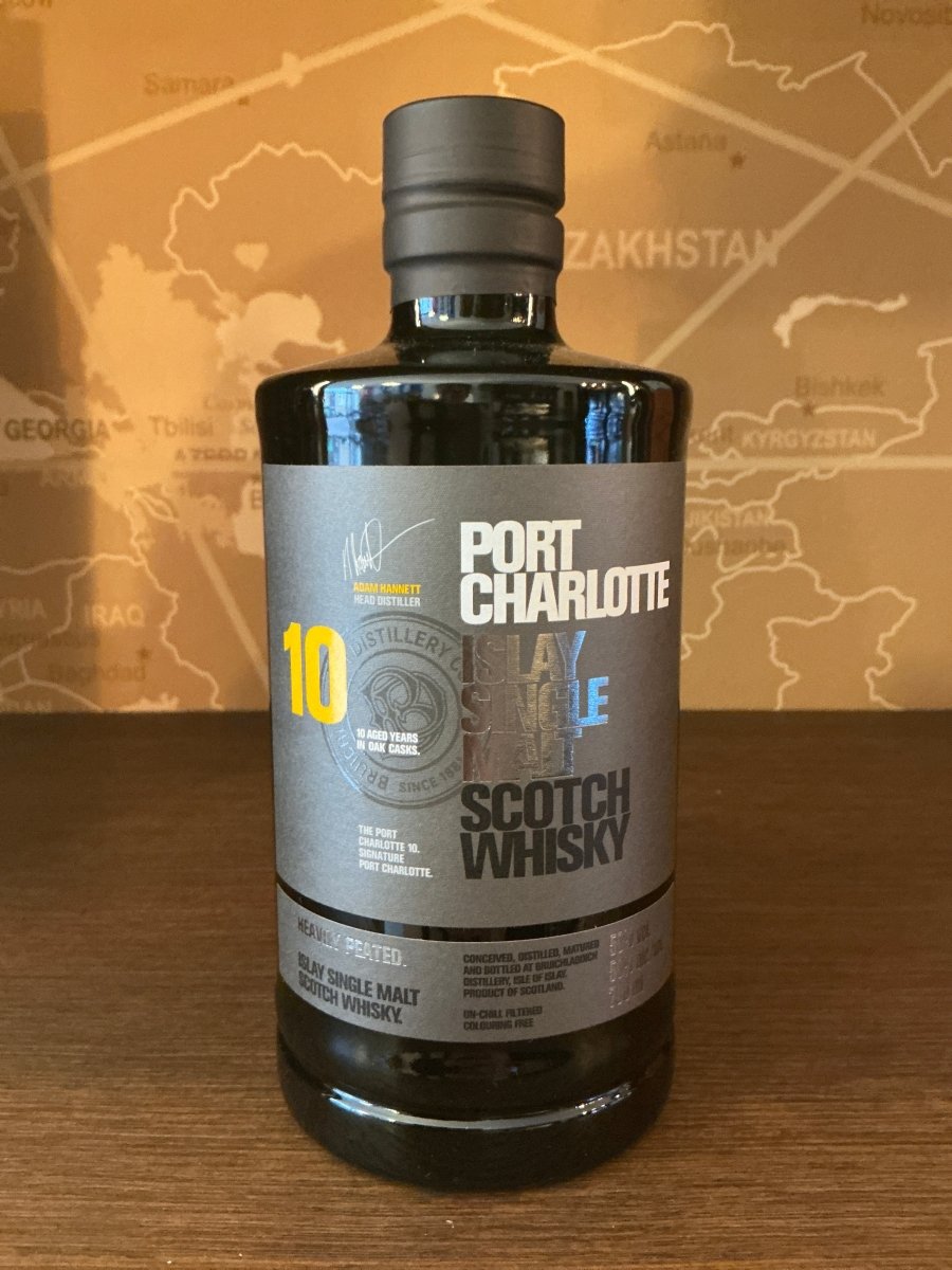 Port Charlotte 10 Year Old Heavily Peated Islay Single Malt Scotch Whisky 700ml bottle, 50% vol