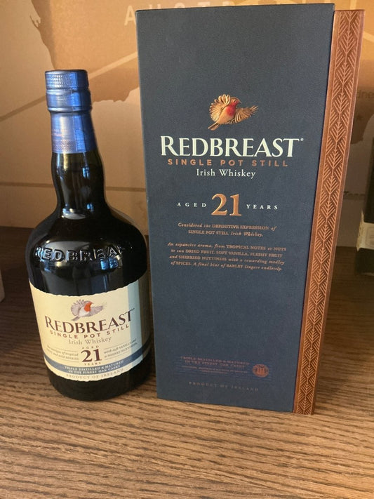Redbreast 21 Year Old Single Pot Still Irish Whiskey — premium aged Irish whiskey from Midleton, 46% ABV