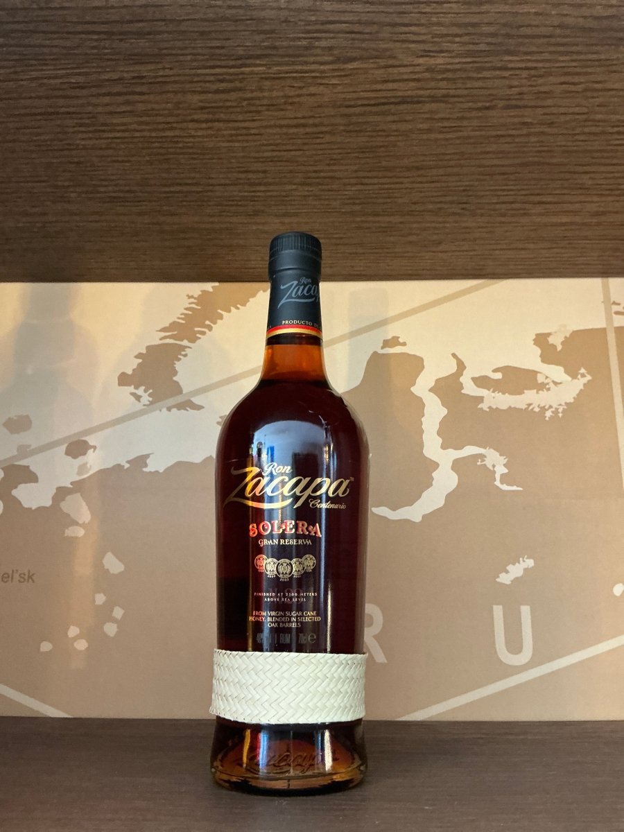 Ron Zacapa Centenario Solera Gran Reserva 700ml bottle — Guatemalan premium rum with hand-woven petate band, virgin sugarcane honey, 40% ABV