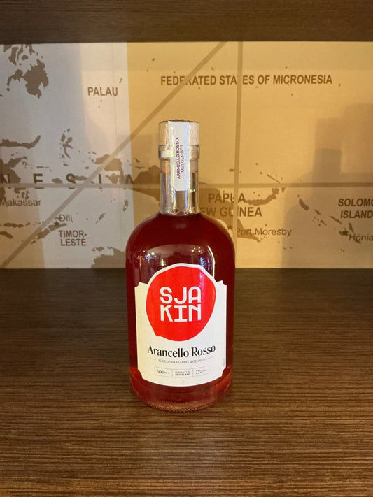 SJAKIN Blood Orange & Ginger Liqueur — vibrant Dutch craft liqueur with citrus and warming ginger