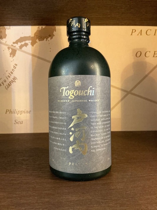 Togouchi Peated Single Malt Japanese whisky — smoky and peated, crafted in the Chugoku Mountains