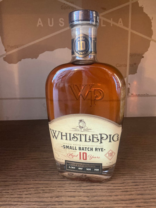 WhistlePig Small Batch Rye Whiskey 10 Year Old 700ml – 50% ABV – American straight rye whiskey