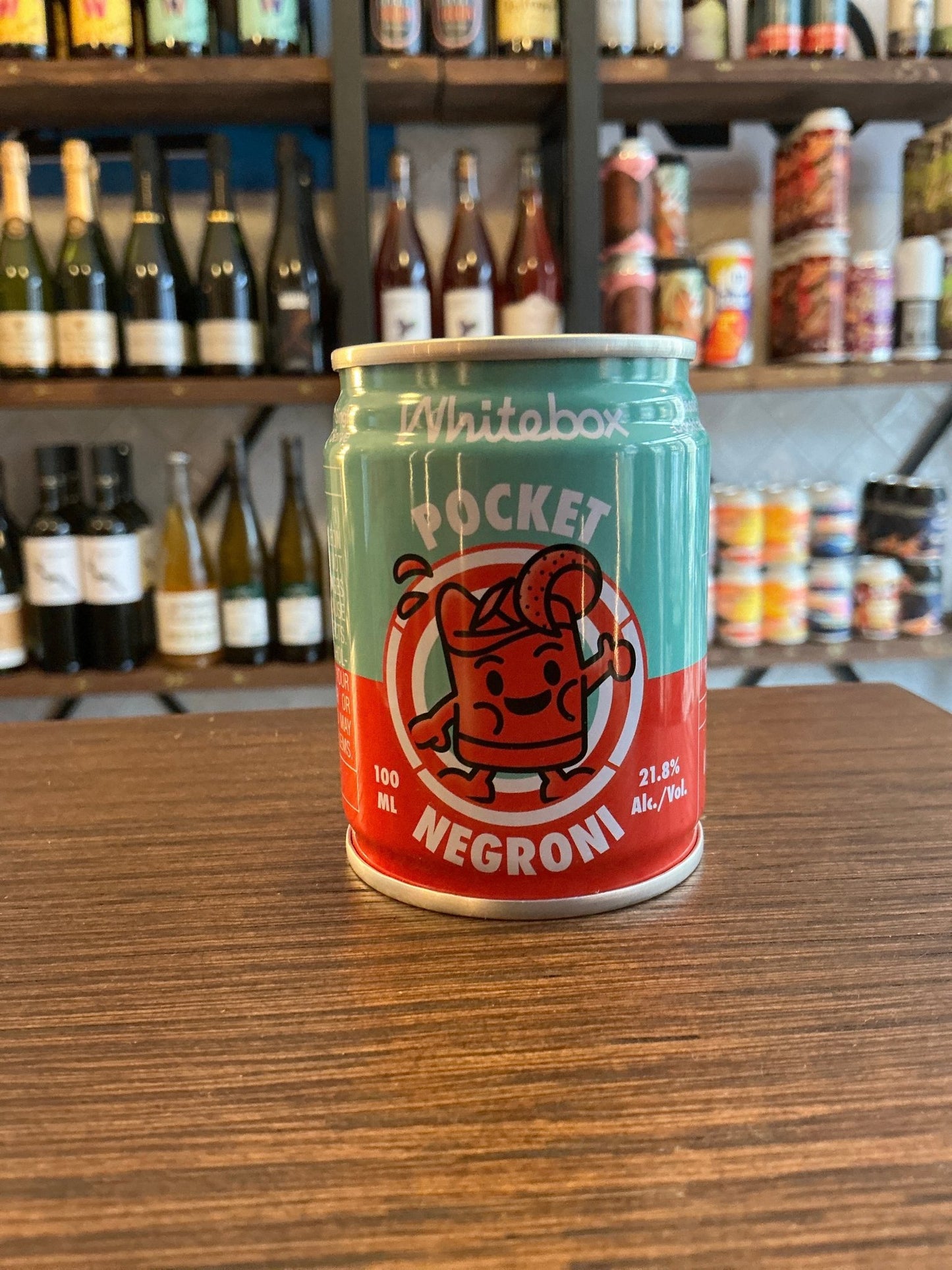 Whitebox Pocket Negroni 100ml can – 21.8% ABV ready to drink cocktail with Porter's Gin, Sweet Vermouth and Italian Bitter Aperitif, Great Taste Award 2023