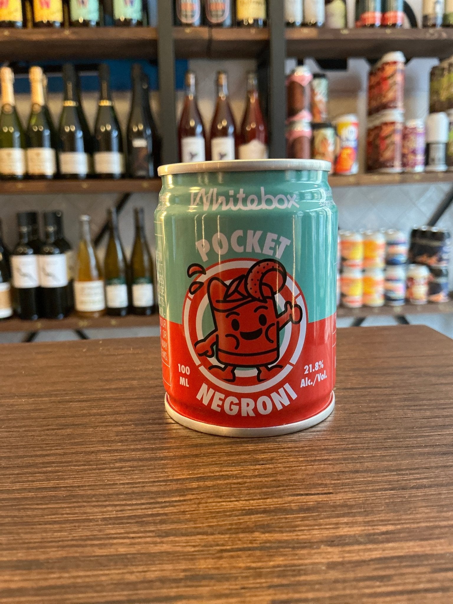 Whitebox Pocket Negroni 100ml can – 21.8% ABV ready to drink cocktail with Porter's Gin, Sweet Vermouth and Italian Bitter Aperitif, Great Taste Award 2023