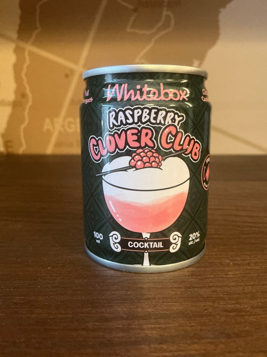 Whitebox Raspberry Clover Club 100ml can – 20% ABV ready to drink cocktail with Vodka, Gin, Raspberry Liqueur and Lemon, pre-Prohibition classic