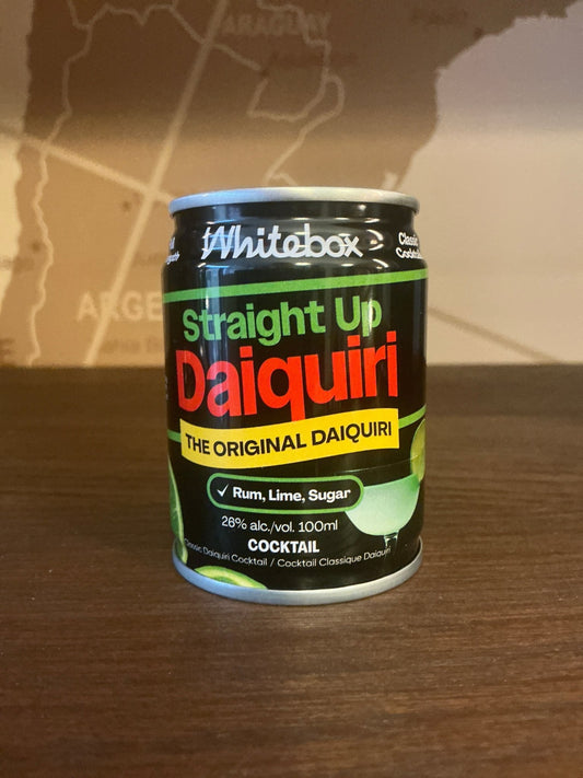 Whitebox Straight Up Daiquiri 100ml can – 26% ABV ready to drink cocktail with Rum, Lime and Sugar, Great Taste Award 2023