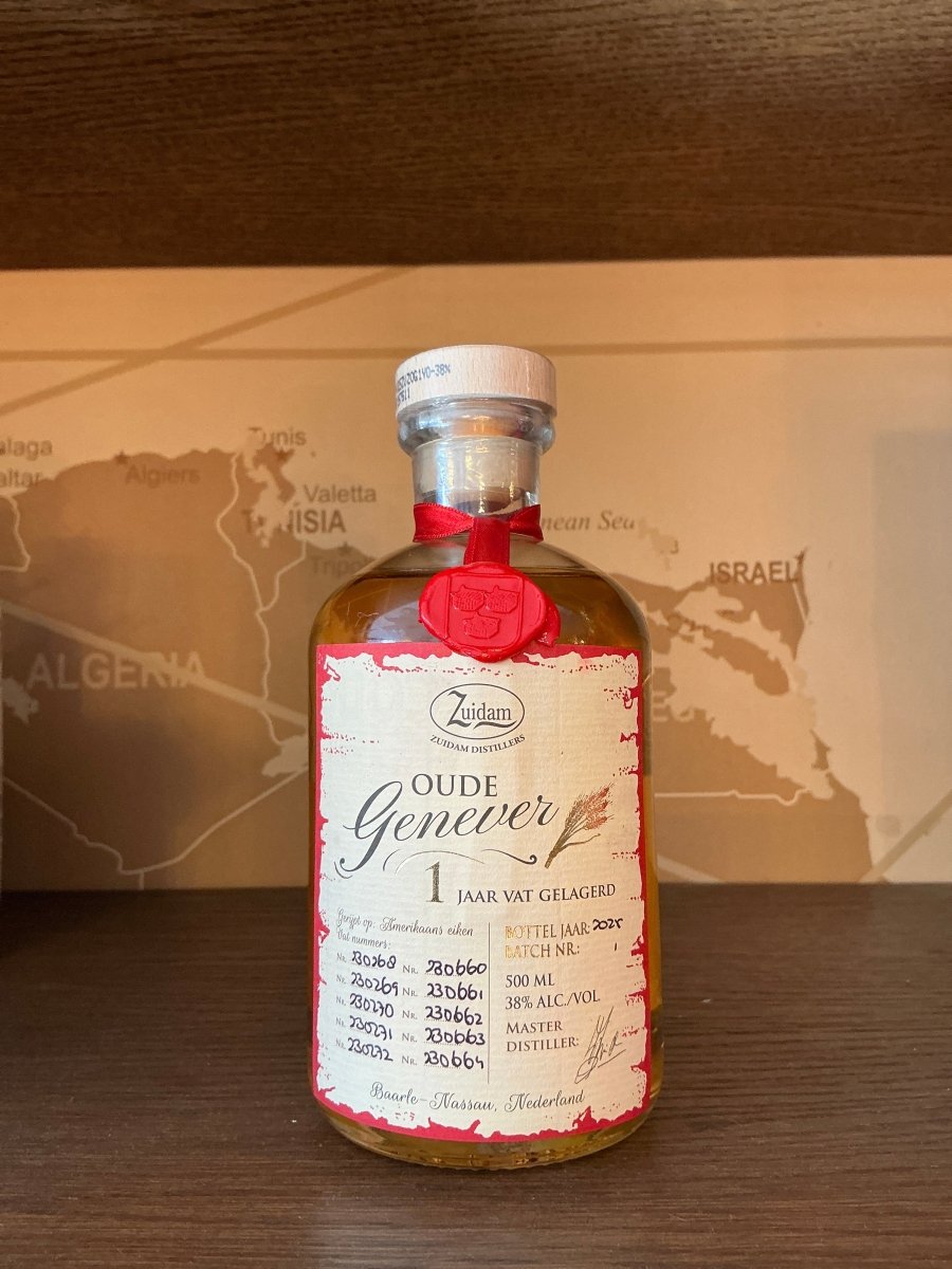 Zuidam Oude Genever 1 Year Barrel Aged bottle, 50 cl, 38.0% ABV.